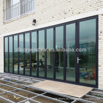 Las puertas de entrada principal estándar de EE. UU. Diseñan puertas plegables de aluminio con corte térmico de Doorwin